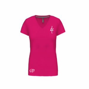 K381 - T-shirt col V manches courtes Femme 150G