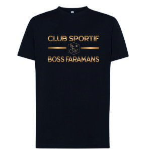 boutique faramans- t shirt supporter n°1 « boss faramans » - tsra 150 noir