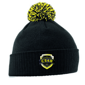 CS4R (foot) - BF450 - Bonnet à pompon - noir et jaune