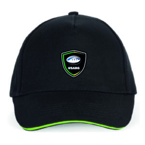 USARG - KP124 - Casquette avec liseré vert lime - noir et vert