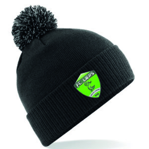 FC LIERS - BF450 - Bonnet à pompon - noir et gris