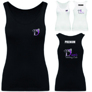 K3024IC/TSRKSTRAP DIAM'S - Débardeur dos classique ENFANT ou FEMME - noir ou blanc