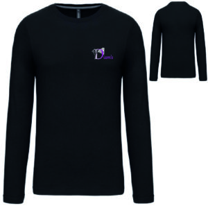 K359/NS346 DIAM'S - Sous-pull coton HOMME / FEMME ou ENFANT - noir