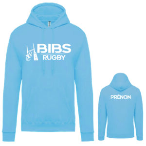 BIBS - K476 - Sweat capuche BLEU CIEL